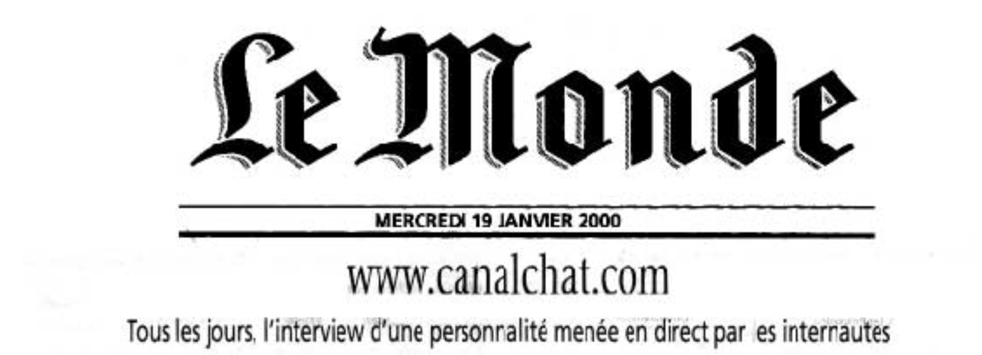 Canalchat dans le journal Le Monde